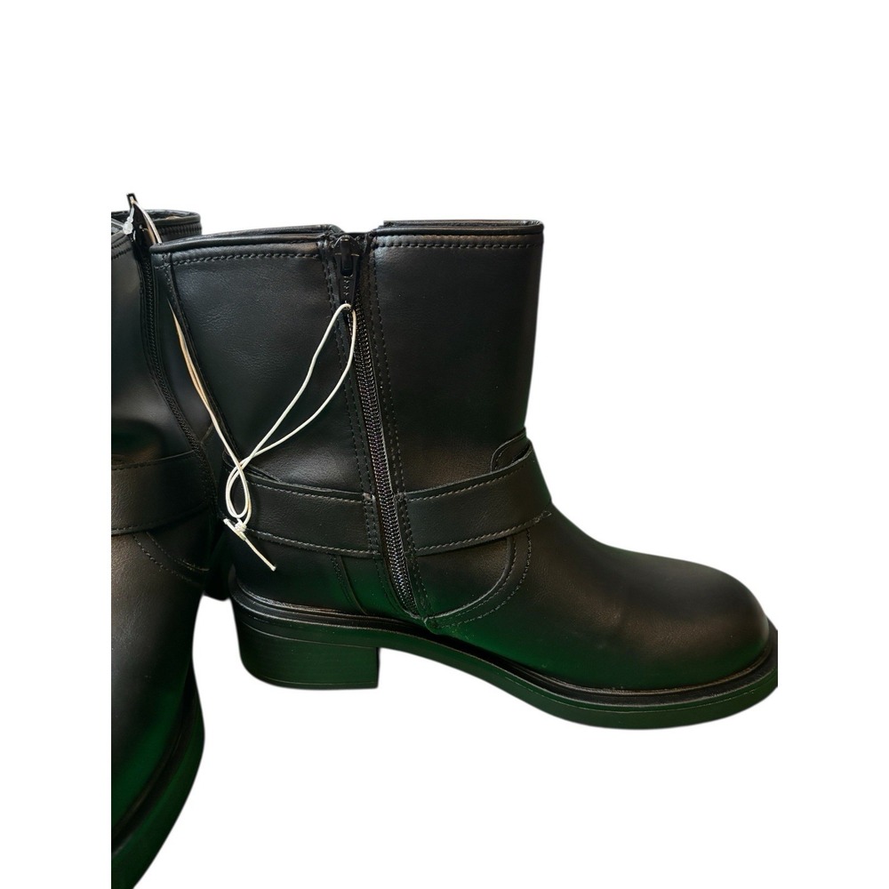 Universal Threads Boots Womens 8.5 Biker Ankle Harness Connor Memory Foam - Picture 3 of 8